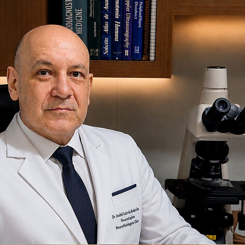 Dr. André Lima em seu consultório